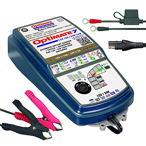 Tecmate OptiMATE 7 12V/24V, TM-261, 8-step 12V 10A / 24V 5A sealed battery saving charger & maintainer - Image 3
