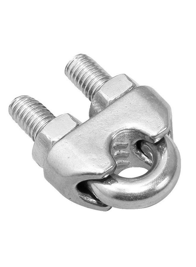 Hulless 1/4 Inch 6mm Wire Rope Clamps Clip 304 Stainless Steel Cable Clip Fastener 12 Pcs - Image 2
