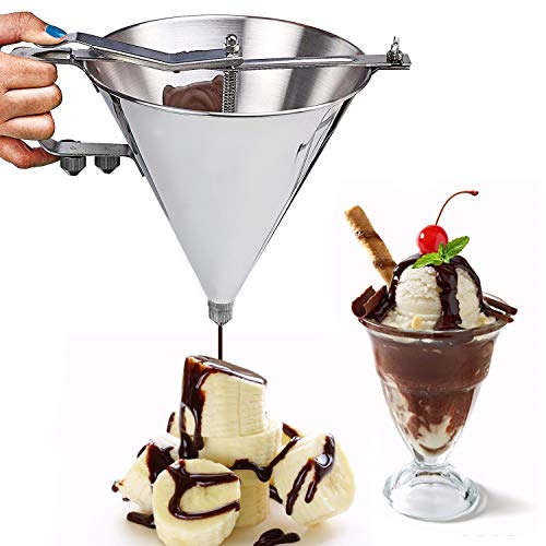 Together-life Stainless Steel Confectionery Funnels with Stand and 3 Nozzles, Commercial Grade Cake Decorating Tool Bakery Use, Precise Dispensing and Filling - Image 2