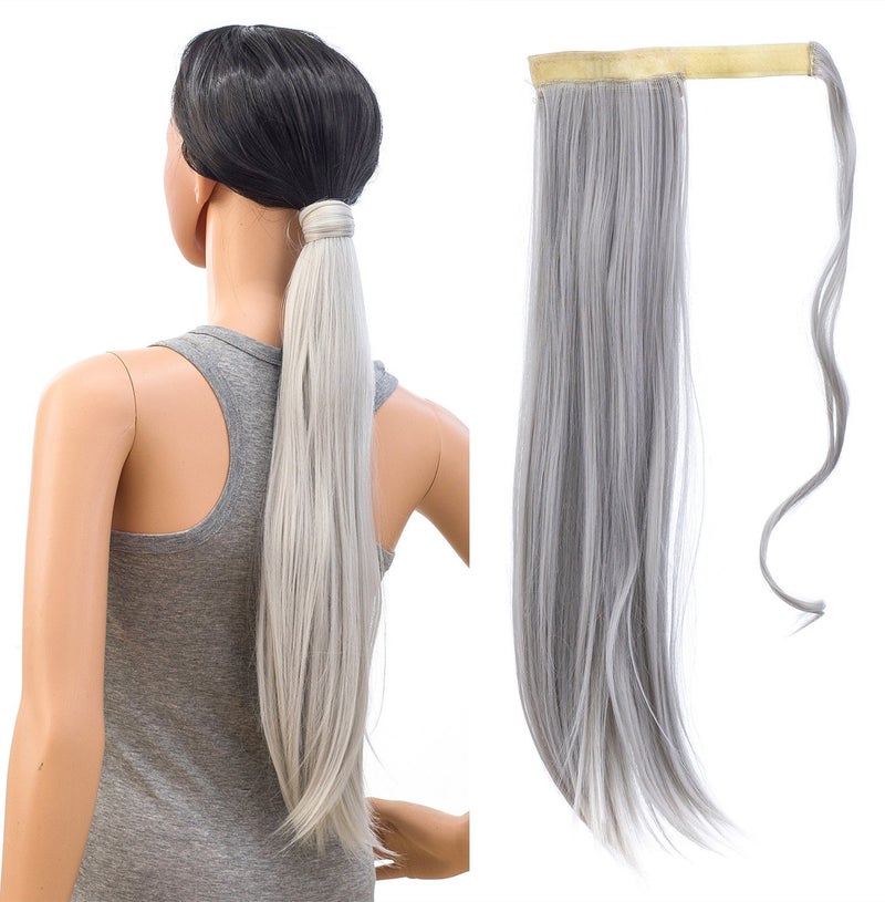 سواك وصلة شعر مستعار طويلة ومسترسلة ومموجة وملفوفة بتصفيفة ذيل حصان للنساء - Image 1