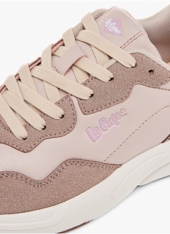 Lee Cooper Women's Panelled Sneakers with Lace-Up Closure  - Image 4