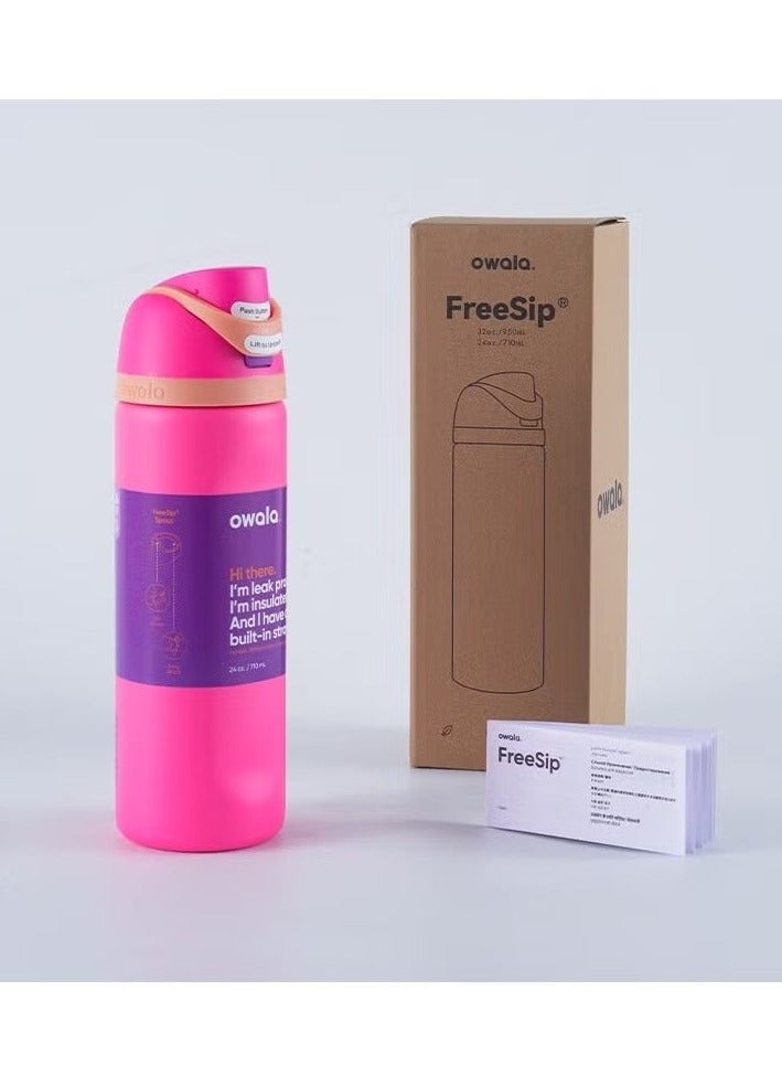 Owala Owala FreeSip Insulated Stainless Steel Water Bottle with Straw for Sports and Travel, BPA-Free, 24-Ounce  - Image 1