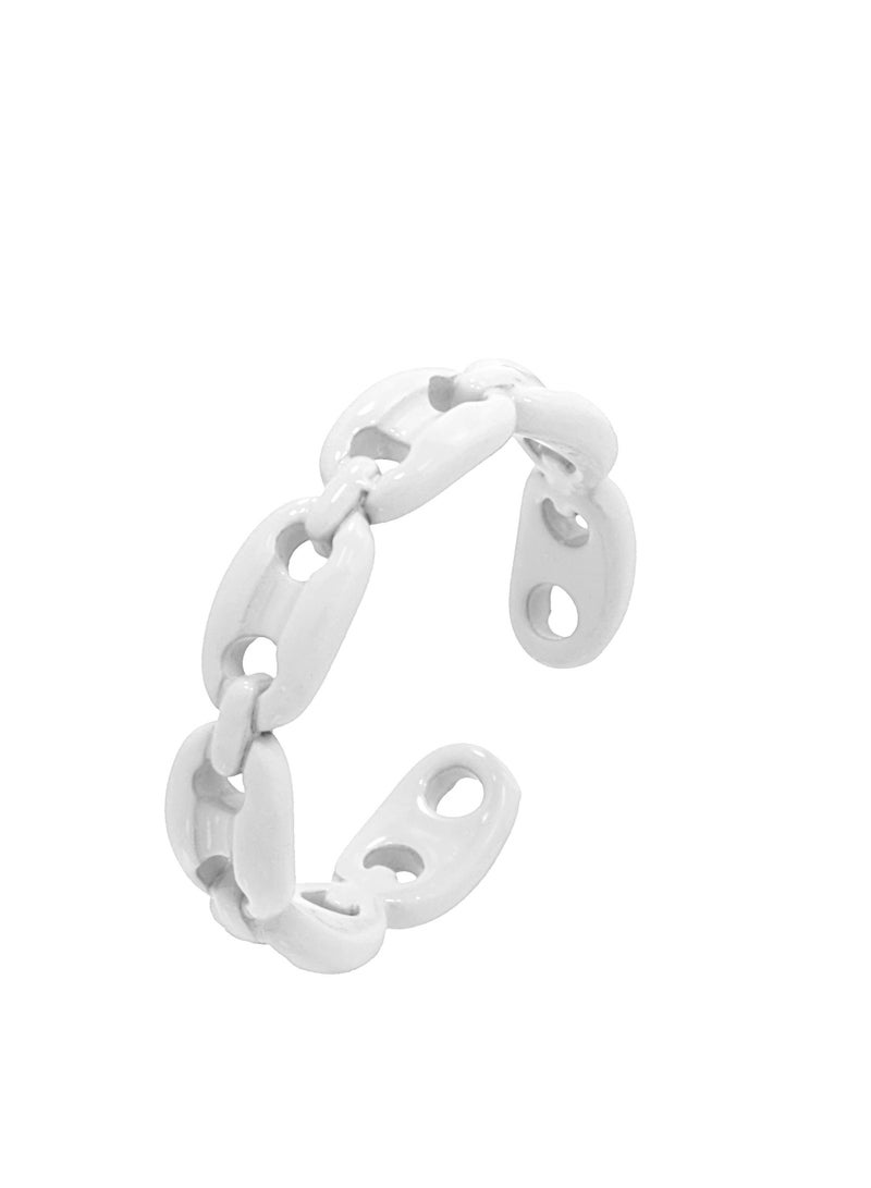 Fashionbox Coffee Bean White Ring 