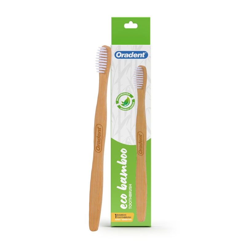 Oradent Eco Adult Toothbrush Sensitive White 1s