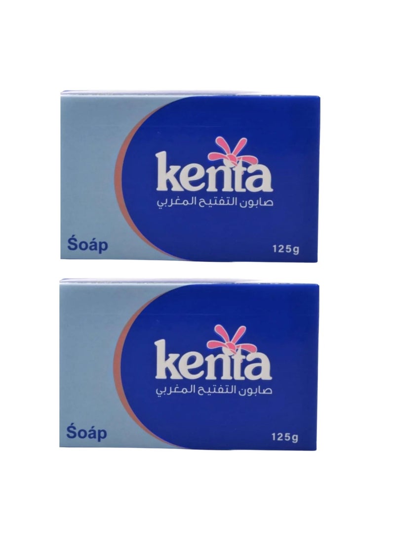صابون كنتا وايت ازرق 125 جرام 2 قطعة