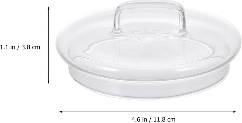 KICHOUSE 2pcs Glass Jar Replacement Lids for Storage Jars and Bottle Covers, Sturdy Glass Covers for Kitchen Canning and Food Storage - Image 2