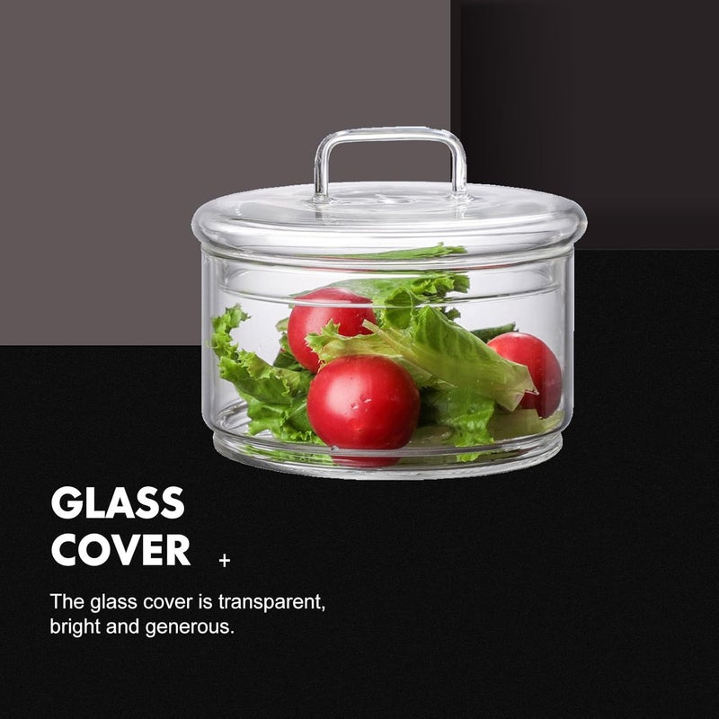 KICHOUSE 2pcs Glass Jar Replacement Lids for Storage Jars and Bottle Covers, Sturdy Glass Covers for Kitchen Canning and Food Storage - Image 5