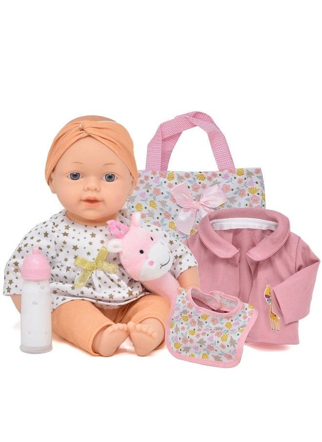 Gift Boutique - Baby Doll With Toy Accessories Set Magic Disappearing Milk Bottle 14 Inch Soft Body Baby Doll With Clothes Diaper Bag And Bib - Image 1