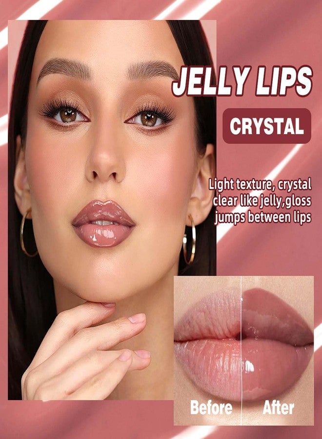 KTouler 4Pcs Tinted Lip Serum Gloss Set,Jelly Hydrating Shine Pink Nude Red Glossy Lip Balm,Long-lasting Nourishing Vegan Lip Plumper Gloss for Instant Moisture Liquid Lipstick for Women - Image 2