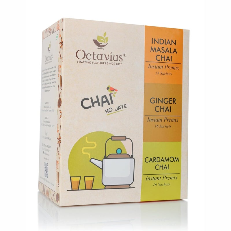 Octavius Assorted Ready Tea 3 in 1 Variant | Perfect for Work, Travel Or Home | Economy Pack - 50 Sachets - Image 1