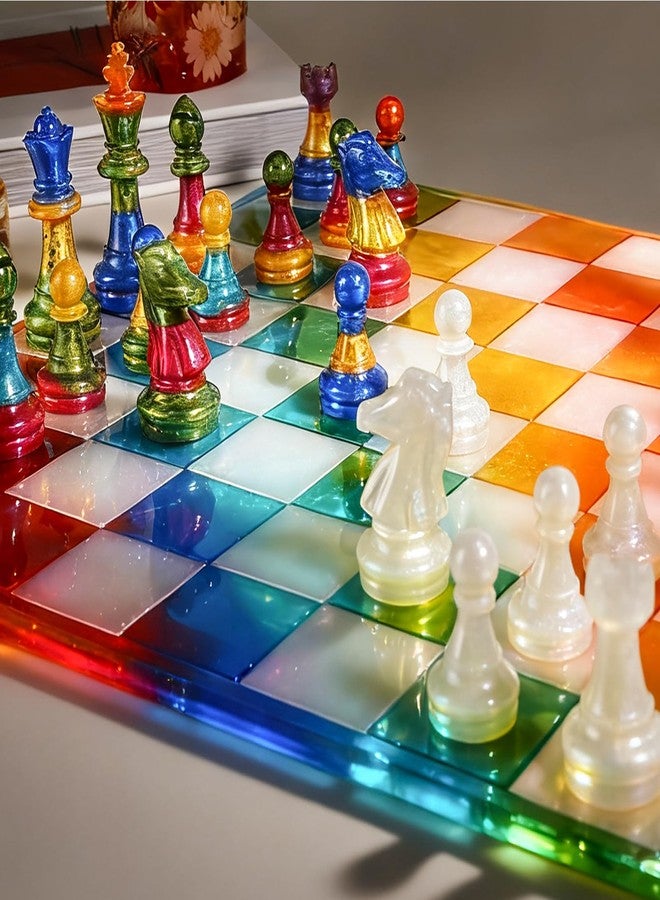 Resiners Chess Mold Set, Resiners Chess Molds for Resin Casting with Full Size 3D Silicone Chess Checkers & Chess Board, Epoxy Silicone Resin Molds for Family Party Board Games - Image 2