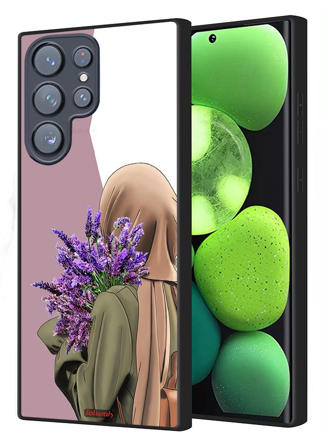 Tolwak Samsung Galaxy S23 Ultra 5G Protective Case Cover Holding Flower - Image 1