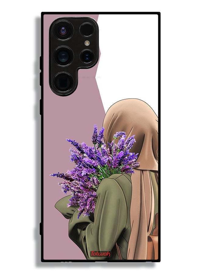 Tolwak Samsung Galaxy S23 Ultra 5G Protective Case Cover Holding Flower - Image 3