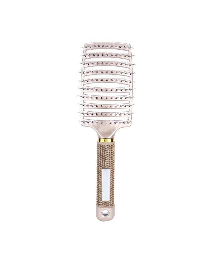 Thoraya Hair Brush Curved Massage Comb Salon Hairdressing Tool Anti skid(Gold)  - Image 1