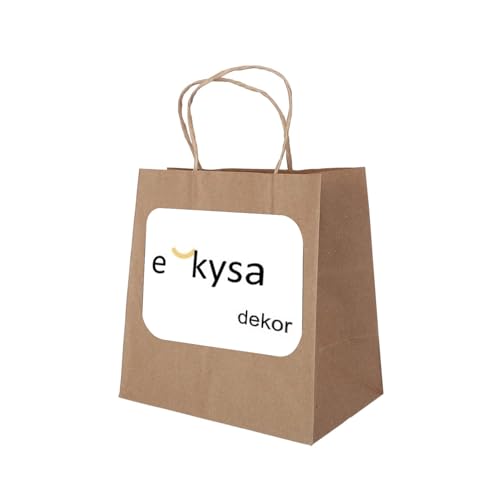 e kysa basics Brown Kraft Paper Carry/Gift/Cloth/Grocery Recycled Eco Friendly Bags with handles | Pack of 15 Bags - Image 1