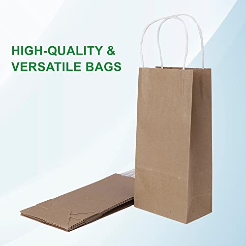 e kysa basics Brown Kraft Paper Carry/Gift/Cloth/Grocery Recycled Eco Friendly Bags with handles | Pack of 15 Bags - Image 4