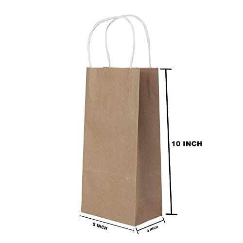 e kysa basics Brown Kraft Paper Carry/Gift/Cloth/Grocery Recycled Eco Friendly Bags with handles | Pack of 15 Bags - Image 2