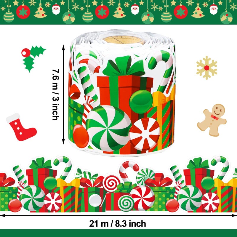 Panelee Christmas Gift Box Border 68.9 Feet Bulletin Board Border Butterflies Flowers Bee Space Inspirational Cute Decor for Classroom Bulletin Boards Chalkboard Wall Decor - Image 2