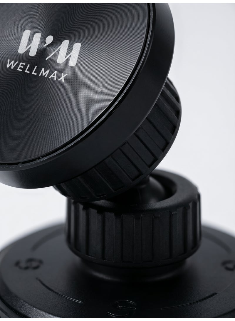 WELLMAX WM WELLMAX HOL2090 Magnetic Car Phone Holder for Dashboard & Windshield, Strong Suction Cup Mobile Mount with 360° Rotation, Universal Hands-Free Car Phone Holder for iPhone, Samsung & Android Smartphones - Image 4