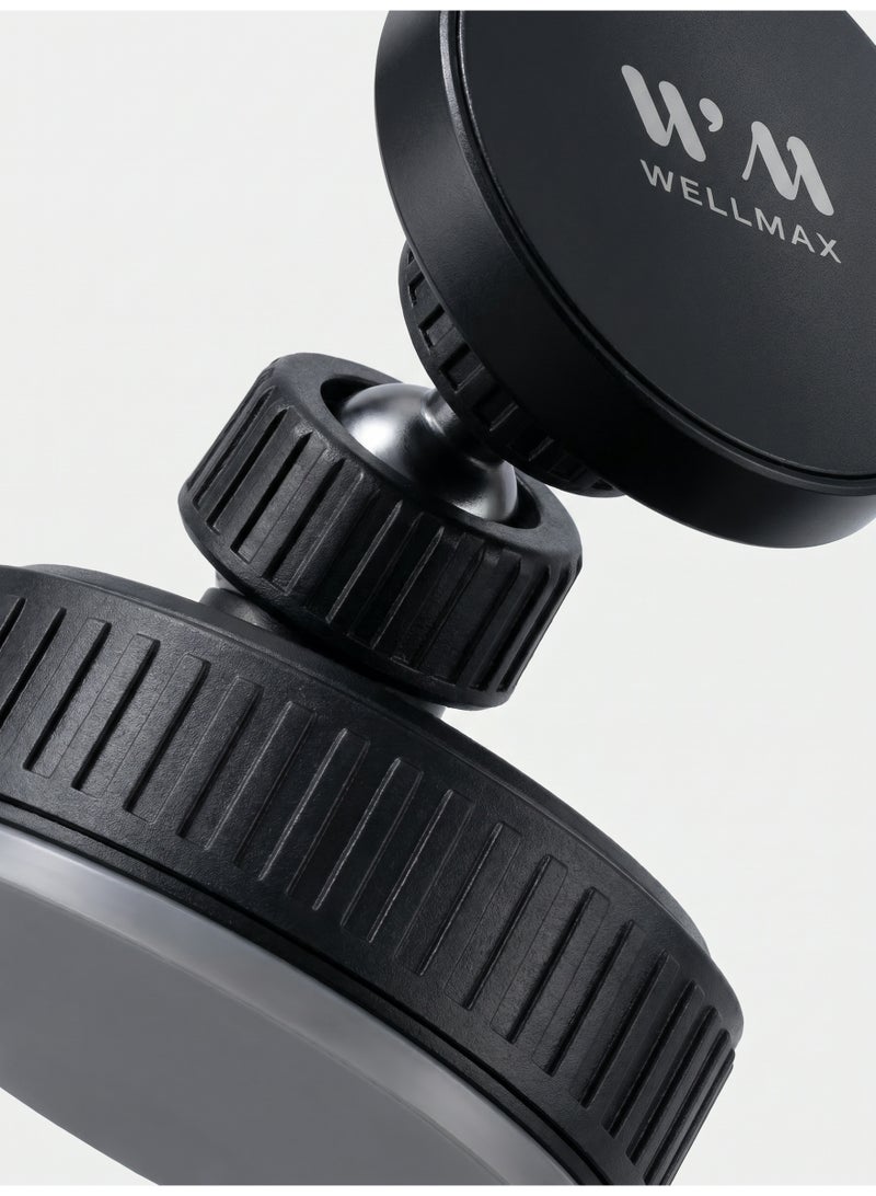WELLMAX WM WELLMAX HOL2090 Magnetic Car Phone Holder for Dashboard & Windshield, Strong Suction Cup Mobile Mount with 360° Rotation, Universal Hands-Free Car Phone Holder for iPhone, Samsung & Android Smartphones - Image 3