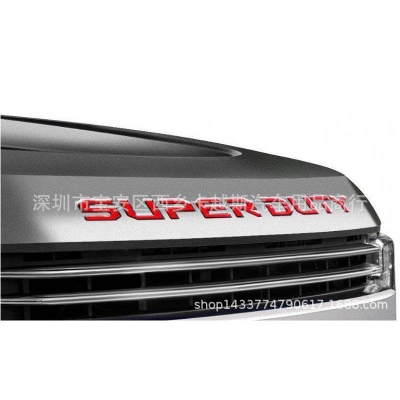 Generic Applicable to 17-20 Ford SUPERDUTY engine hood modified car labeling ABS 3D car logo Red