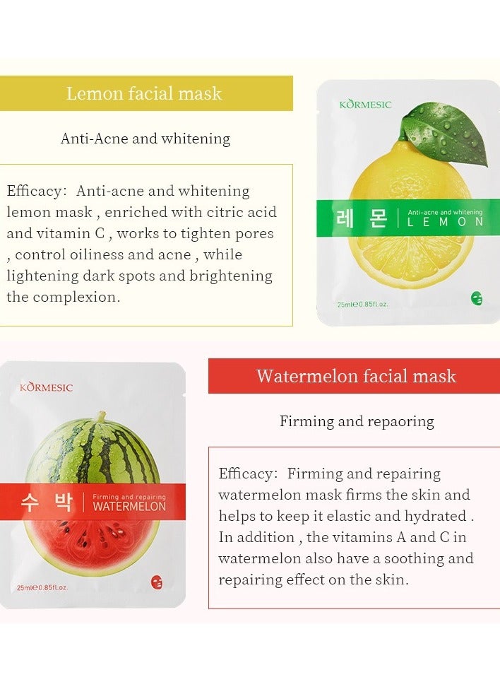 Kormesic البطيخ ترطيب ومهدئ قناع 25 مل-5 عبوات - Image 2