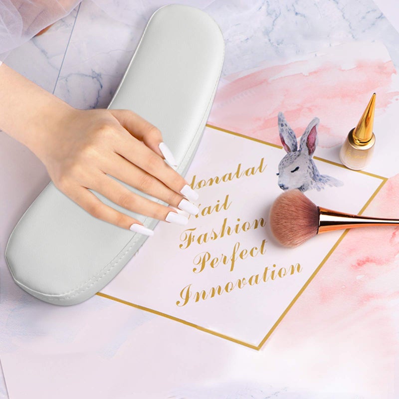 TOROKOM Nail Arm Rest Cushion Pillow, TOROKOM Nail Arm Rest Pillow Pad For Manicure Hand Arm Cushion for Nails Table Desk Station Detachable Washable for Nails Art Salon Home Use(White) - Image 2