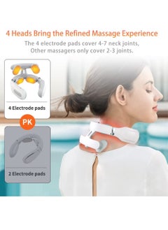 SYOSI Neck Massager, Deep Tissue 3D Kneading with Heat, Smart Portable Neck Massager Usb Rechargeable for Neck, Back, Shoulder, Foot and Legs, Home and Car Massage Comfort Gift  - Image 2