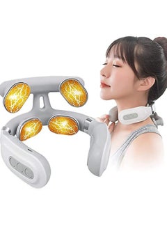 SYOSI Neck Massager, Deep Tissue 3D Kneading with Heat, Smart Portable Neck Massager Usb Rechargeable for Neck, Back, Shoulder, Foot and Legs, Home and Car Massage Comfort Gift  - Image 1