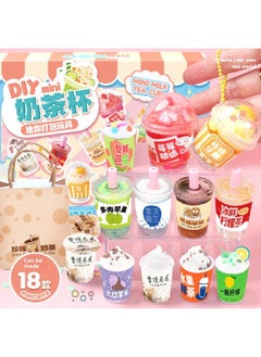 Generic Mr. Toy Mini Milk Tea Cup Creative Cream Glue Handmade DIY Material Bag Suit Food Play Girl Small Pendant-Color:Little Beverage (Style)  - Image 2