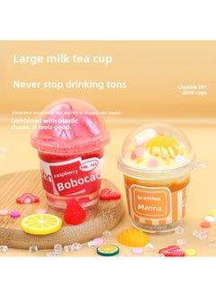 Generic Mr. Toy Mini Milk Tea Cup Creative Cream Glue Handmade DIY Material Bag Suit Food Play Girl Small Pendant-Color:Little Beverage (Style)  - Image 5