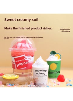 Generic Mr. Toy Mini Milk Tea Cup Creative Cream Glue Handmade DIY Material Bag Suit Food Play Girl Small Pendant-Color:Little Beverage (Style)  - Image 4