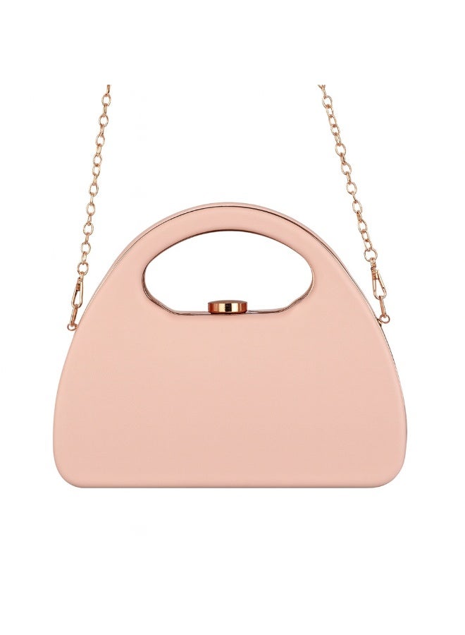 شنطة سوارية حريمي أنيقة بمقبض ذهبي – حقيبة سهرة فاخرة للمناسبات والأفراح - Image 2