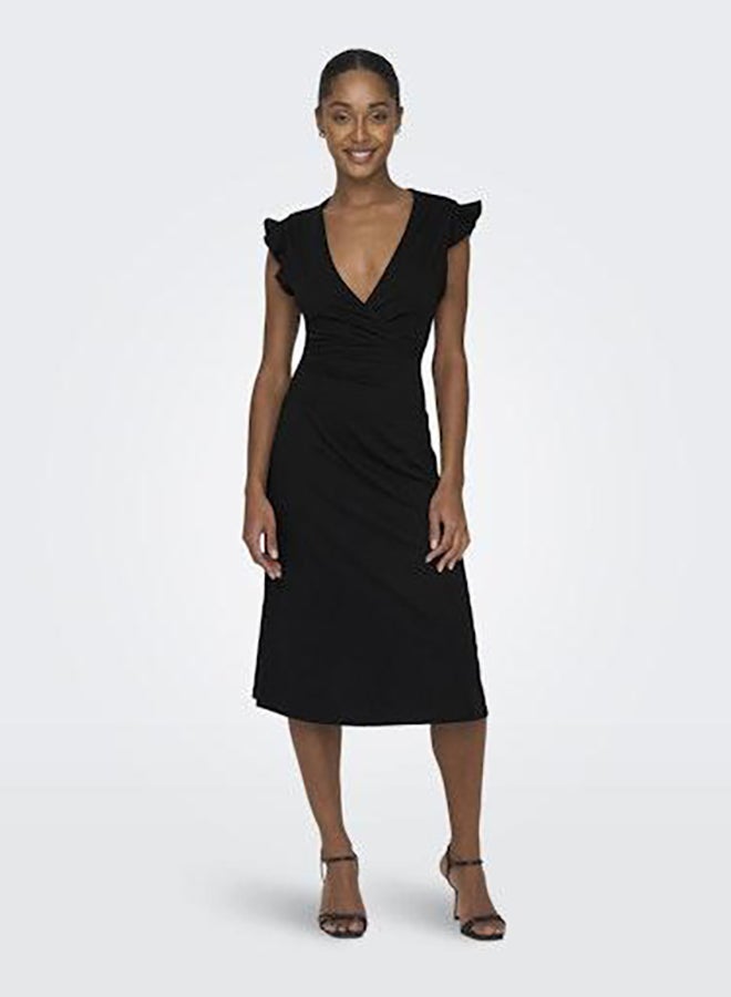 ONLY Onlmay Life S/L Wrap Midi Dress Jrs Noos - Image 2