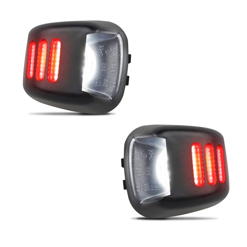 HERCOO LED License Plate Light White Lamp with Red OLED Neon Tube Compatible with Frontier Armada Titan Xterra Suzuki Equator Pickup Truck Pack of 2