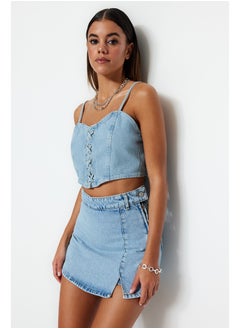 Blue Denim Skirt with Shorts - pzsku/Z3030D86521E05F1938DAZ/45/_/1725539669/e672f069-a82c-47e1-8720-7ecab3b02569