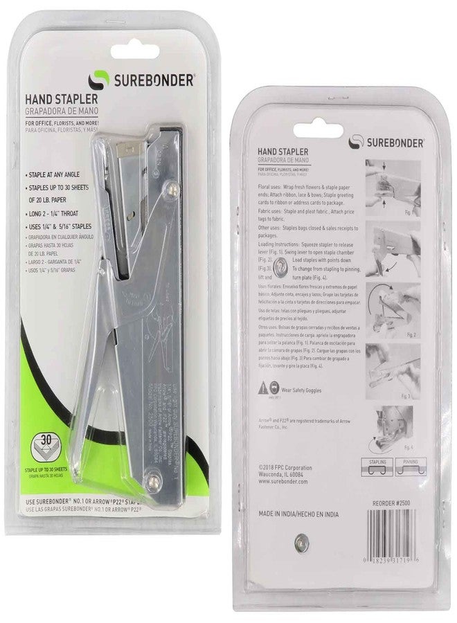 شور بوندر كماشة يدوية شديدة التحمل من Surbonder، تثبت ما يصل إلى 30 ورقة من الورق للمكتب والمدرسة والمنزل، وتستخدم دبابيس Surebonder #1 وArrow P22 - Image 5