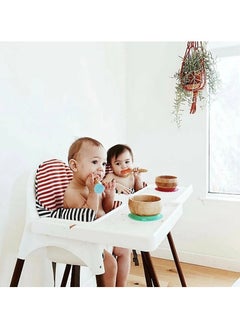 Avanchy Bamboo Suction Classic Bowl + Spoon Orange Color For Baby  - Image 4