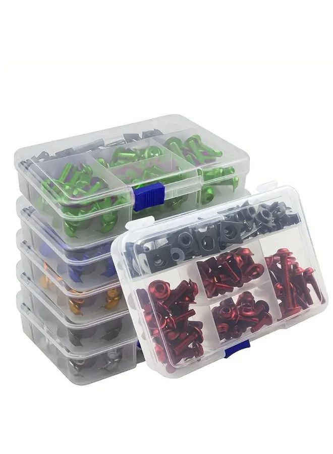 177 Pcs Silvery Fairing Bolt Kit CNC Alloy Screws Nuts For Body Modification Wind Deflector Bolts Set - Image 2