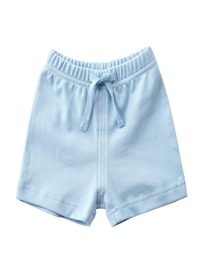 Teach Leanbh Unisex-Baby 3-Pack Cotton Soild Color Short with Drawstring 3-24 Months (18-24 Months, Green/Gray/Blue) - Image 4