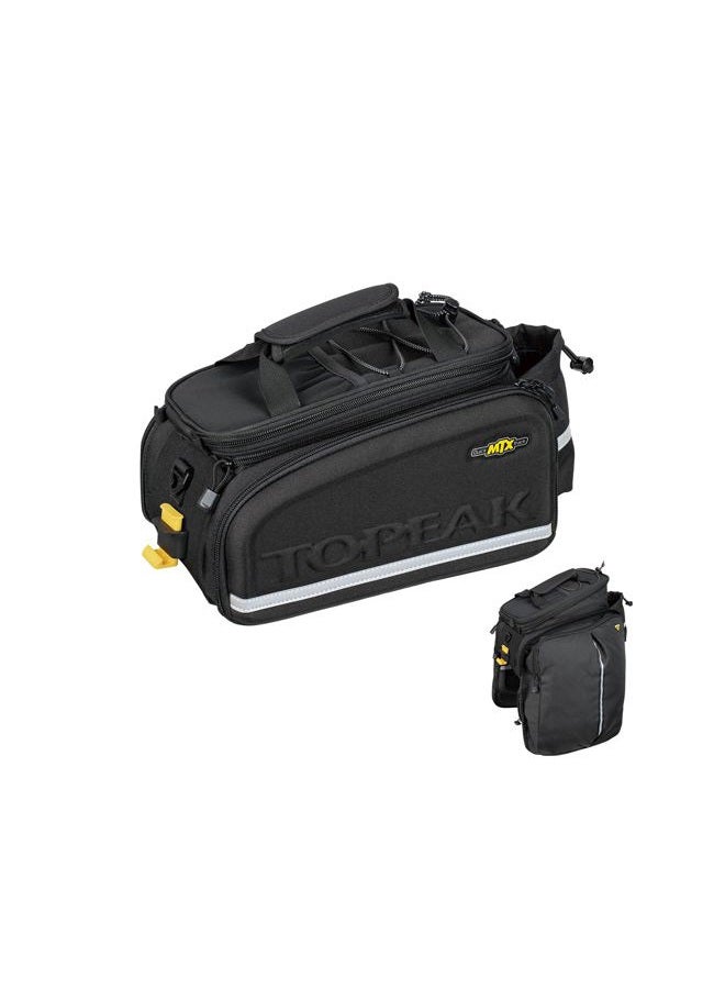 TOPEAK MTX Trunk Bag DXP Bicycle Trunk Bag with Rigid Molded Panels, 36x25x21.5-29cm, 1380ci, Black - Image 1