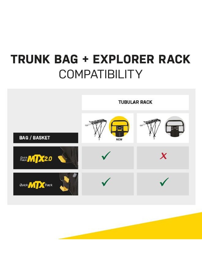 TOPEAK MTX Trunk Bag DXP Bicycle Trunk Bag with Rigid Molded Panels, 36x25x21.5-29cm, 1380ci, Black - Image 5