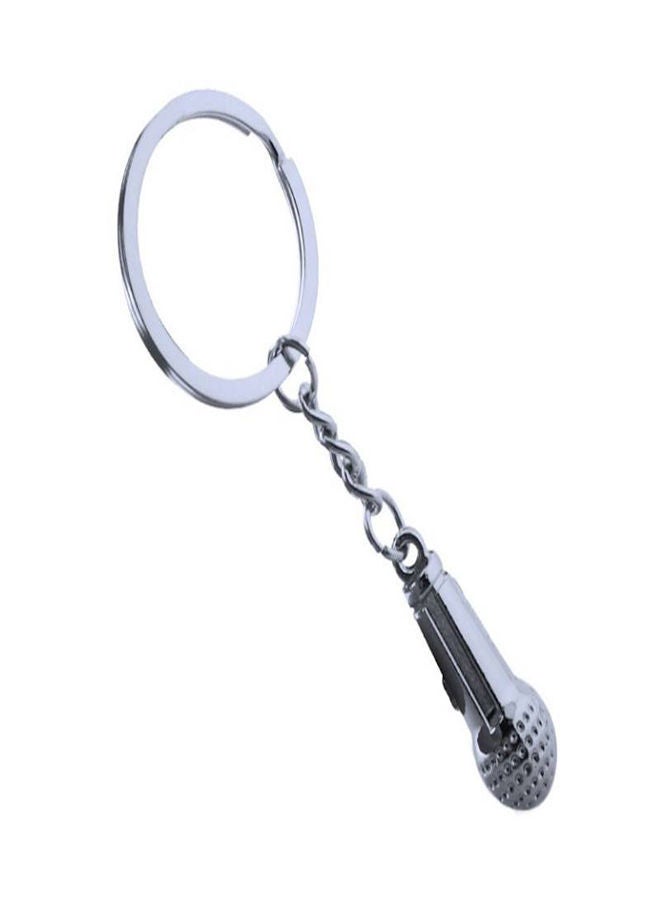NIBEMINENT Microphone Shape Alloy Metal Key Chain
