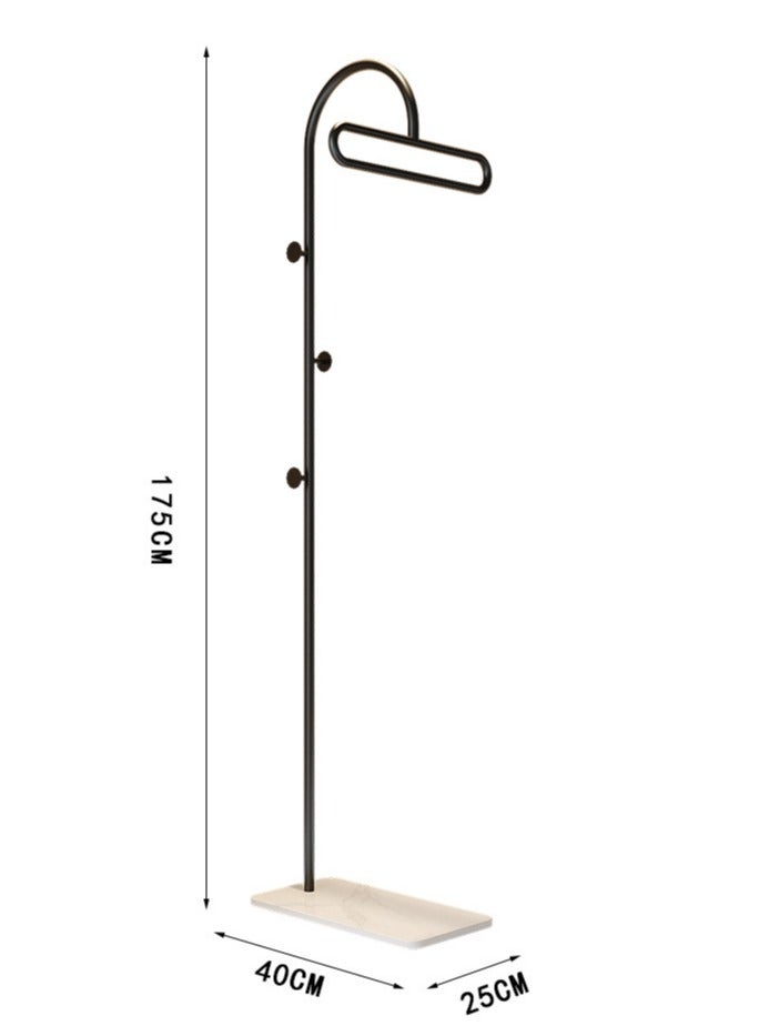 شو وو رف ملابس معدني بسيط، رف معاطف مدمج قائم على الأرض، رف معاطف معلق منزلي، رف ملابس متحرك لتعليق الملابس والمعاطف والتنانير - Image 3