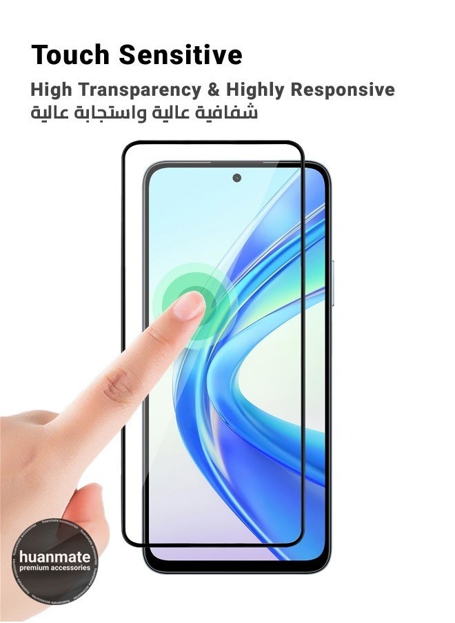 huanmate - 2 Pieces Honor X7b Screen Protector – Premium Edge to Edge Tempered Glass, High Transparency, Delicate Touch, Anti-Explosion, Smooth Arc Edges, Easy Installation - Image 1