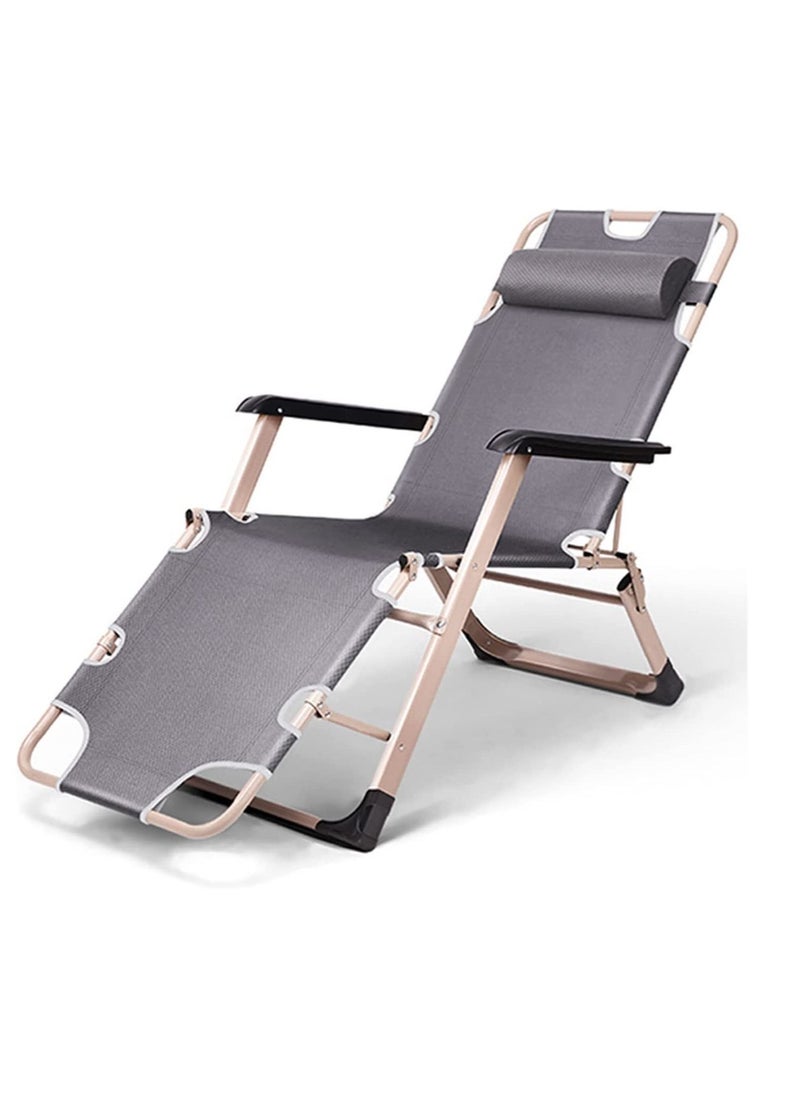 GGEROU - Adjustable Zero Gravity Folding Reclining Lounge Chair with Adjustable Headrest Oversize Recliner Lounger Beach Chairs Foldable Beach Chair - Image 1