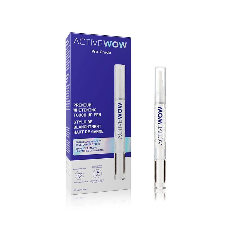 Active Wow 24K Whitening Pen for Teeth Tooth Whitening Pen Pen Whitening Teeth Teeth Stain Remover Gel Pen Dental Grade Formula Whitening Pens Fluoride Free No Sensitivity Easy to Use Mint