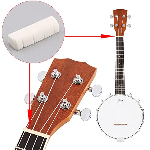 LYWSMSK Bone banjo top nut for 4 string / 5 string Banjo 30x 6x 9mm - Image 4