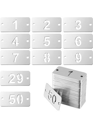 Metal Numbered Tags Stainless Steel Number Id Key Tags With Holes Numbered Key Rings Chain Durable Rectangle Tags For Easy Identification Set Of 50 Pcs Numbers 1 50 - pzsku/Z30312A0B1C6A301B4D30Z/45/_/1740916012/b4b8f98a-37e4-4a84-a162-08ca1ef6f26a