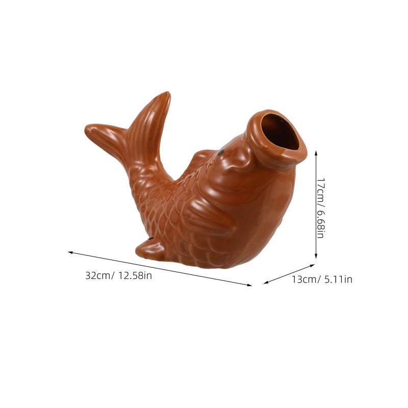 Ceramic Fish Spitter Fountain Sprinkler For Garden Pond Landscape Waterfall Decor - Image 3